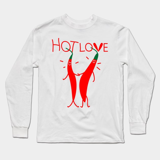 Hot love couples Long Sleeve T-Shirt by spontania